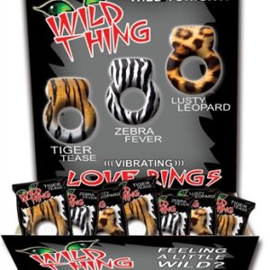 Wild Things Animal Rings - 24 Piece Display - Assorted
