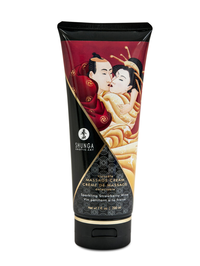 Kissable Massage Cream - Sparkling Strawberry Wine - 7 Fl. Oz. / 200 ml