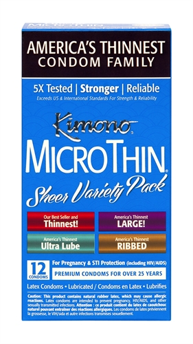 Kimono Microthin Sheer Variety Pack - 12 Count