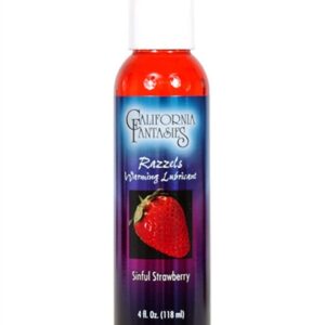 Razzels Warming Lubricant - Sinful Strawberry - 4 Oz. Bottle