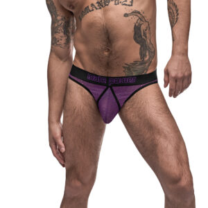 Airotic Mesh Butt Out Bikini - Purple - Medium