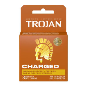 Trojan Intensified Charged Orgasmic Pleasure Condoms - 3 Pack