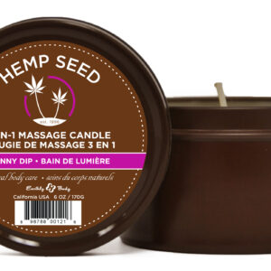 Hemp Seed 3-in-1 Massage Candle - Skinny Dip - 6 Oz.