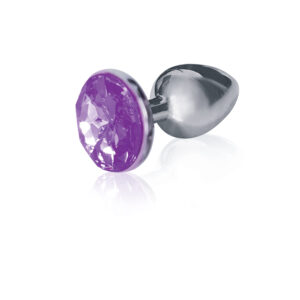 The 9's the Silver Starter Bejeweled Stainless Steel Plug - Violet