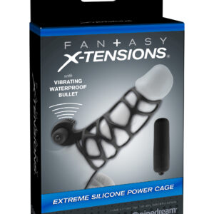 Fantasy X-Tensions Extreme Silicone Power Cage - Black