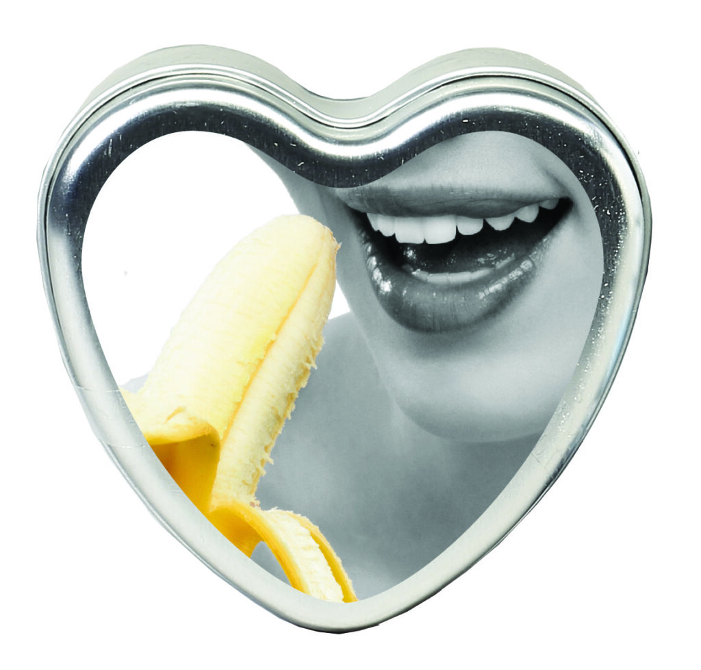 Edible Heart Candle - Banana - 4 Oz.