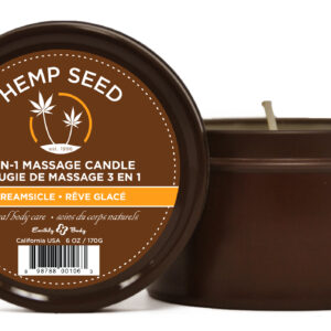 Hemp Seed 3-in-1 Massage Candle - Dreamsicle - 6 Oz.