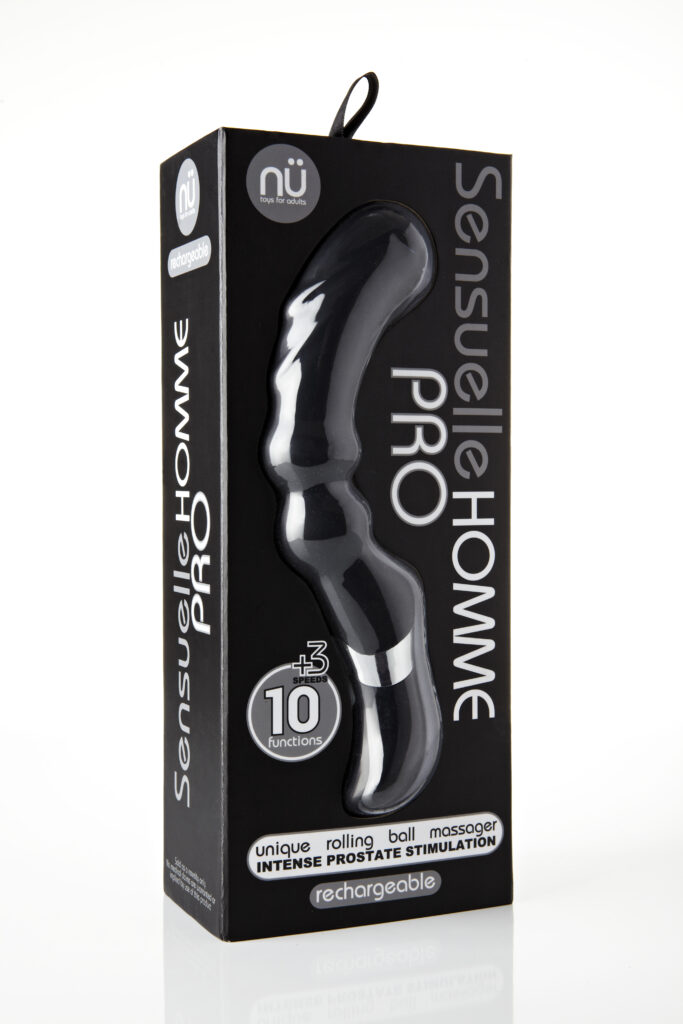 Sensuelle Homme Pro 10 Function 3 Speed Massager - Black