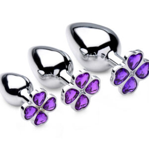 Violet Flower Gem Anal Plug Set