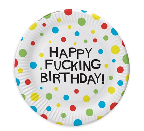 X-Rated Birthday Party Plates 8 Count