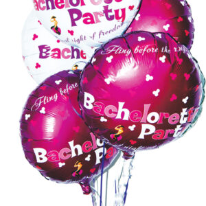Bachelorette Party Foil Balloons 9 Pack Assorted  Colors