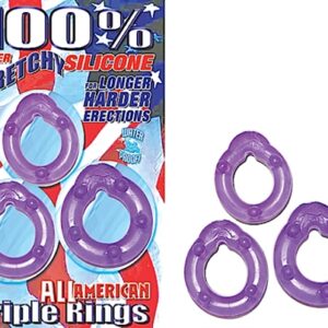 All American Triple Rings-Purple