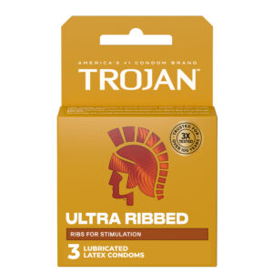 Trojan Stimulations Ultra Ribbed Lubricated Condoms - 3 Pack