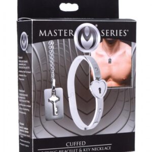 Cuffed Locking Bracelet and Key Necklace