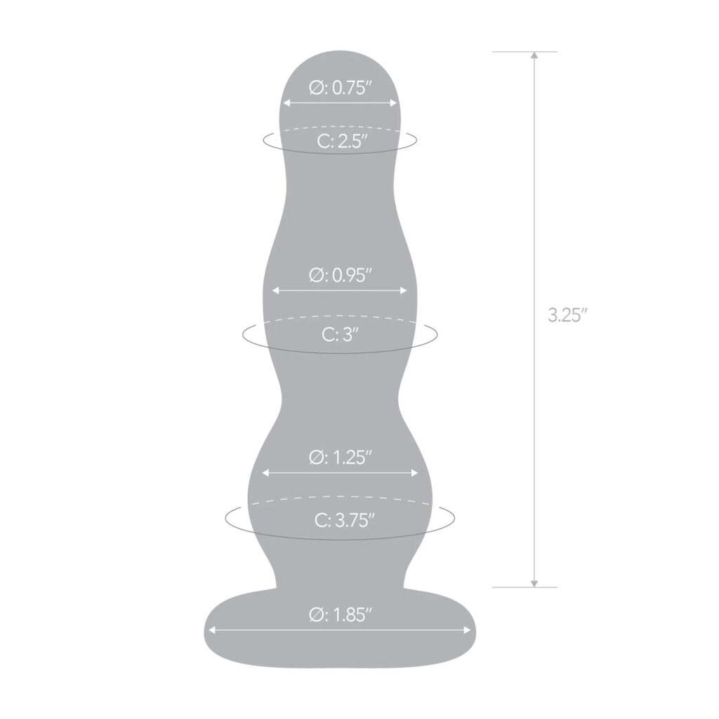 4 Inch Glass Butt Plug