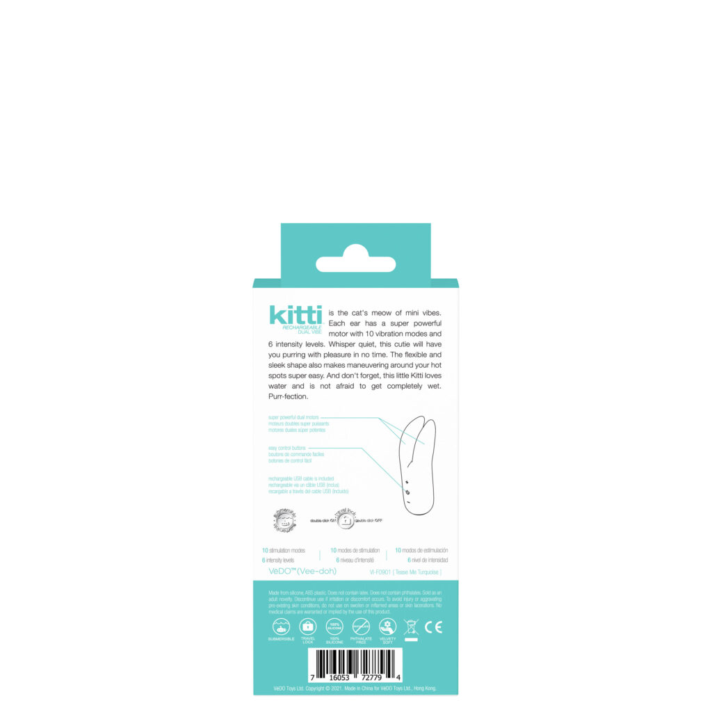Kitti Rechargeable Dual Vibe - Tease Me Turquoise