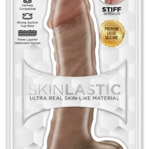Skinsations - Skinlastic - Sliding Skin Dildo   - 8-Inch With Suction Base