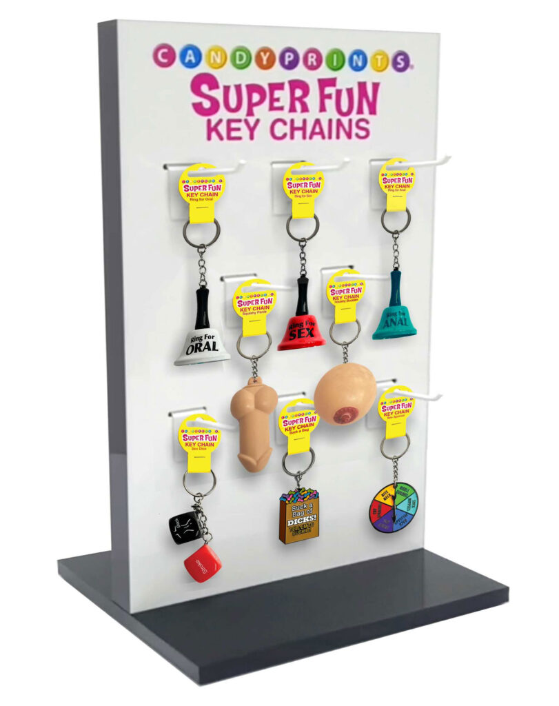 Retail Display Spinner -Super Fun Penis Keychains and Romance Games