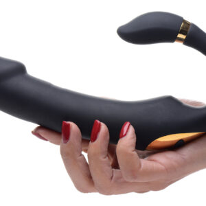 10x Pleasure Pose Come Hither Silicone Vibe With Poseable Clit Stim