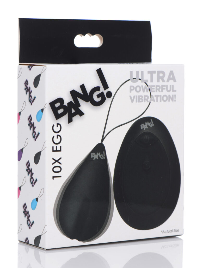 Bang - 10x Silicone Vibrating Egg - Black