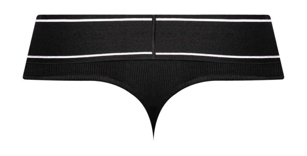 Modal Rib Bong Thong - Small - Black