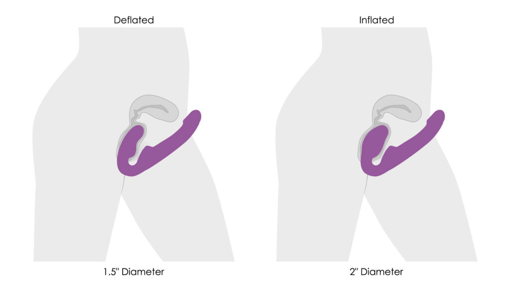10x Ergo- Fit G-Pulse Inflatable and Vibrating Strapless Strap- on - Purple