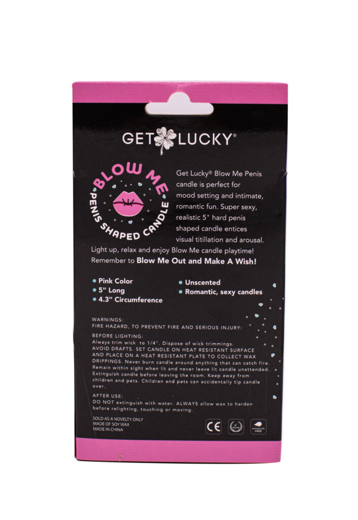 Get Lucky Blow Me Penis Candle - Pink