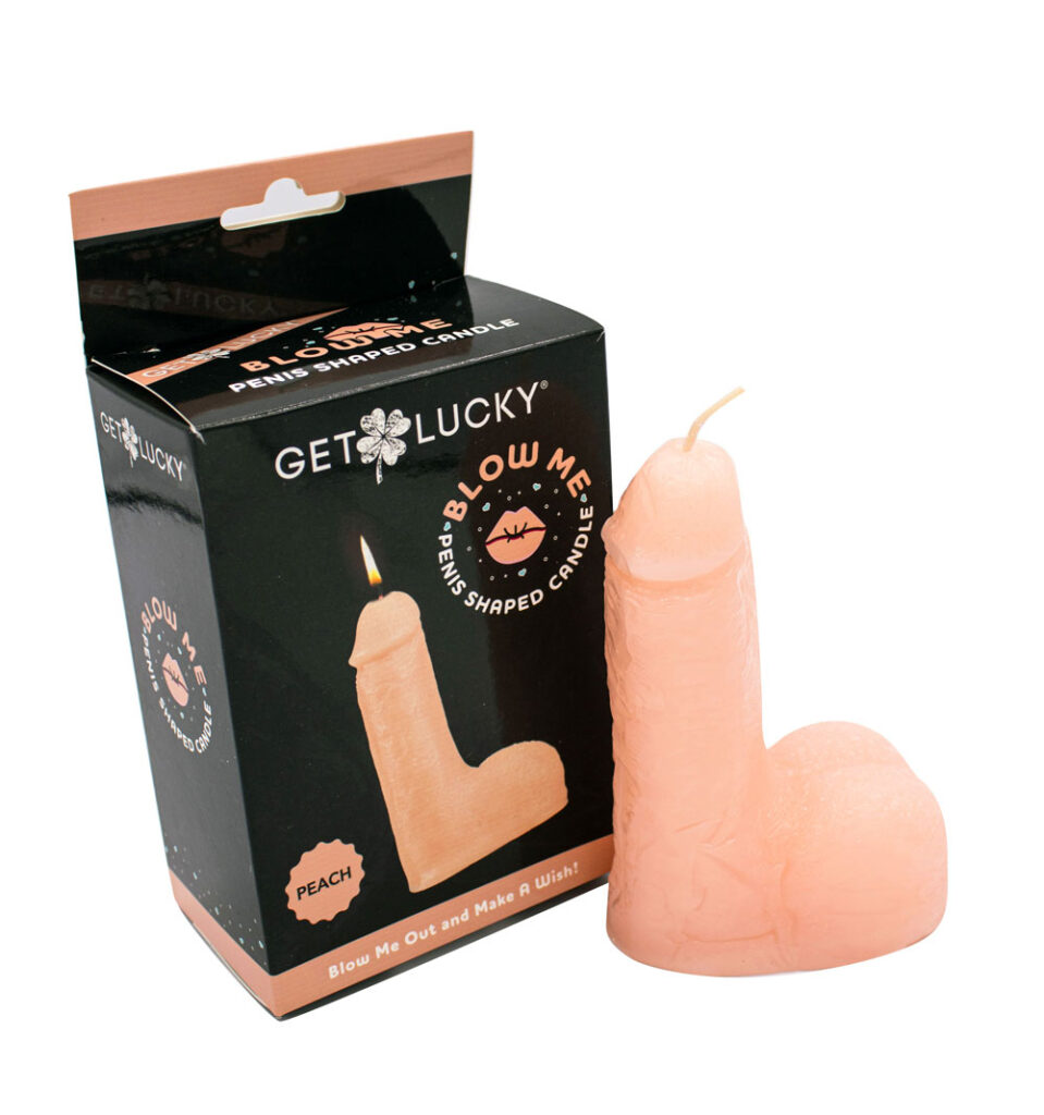 Get Lucky Blow Me Penis Candle - Peach