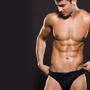 Envy Microfiber Thong - Medium/large - Black