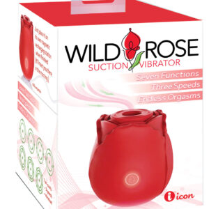 Wild Rose Suction Vibrator - Red