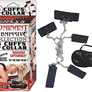 Dominant Submissive 4 Cuffs and Collar - Black