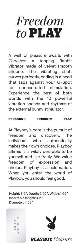 Playboy Pleasure - Thumper - Rabbit Vibrator - Wild Aster