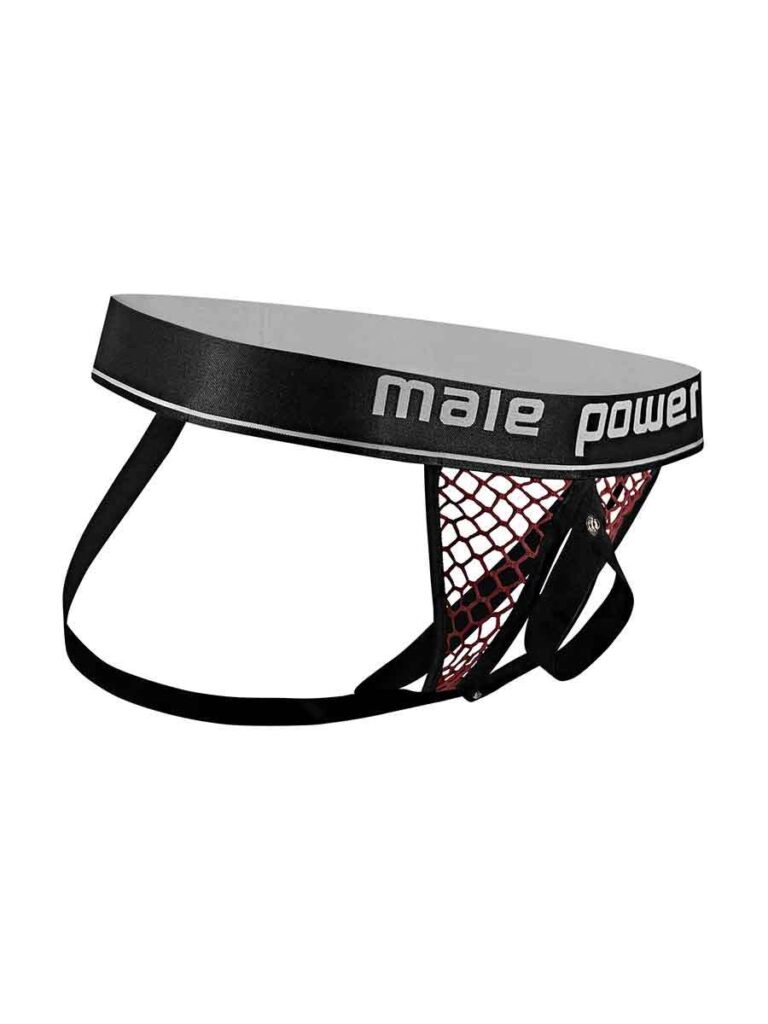 Cock Pit Net Cock Ring Jock - L/ XL - Burgundy