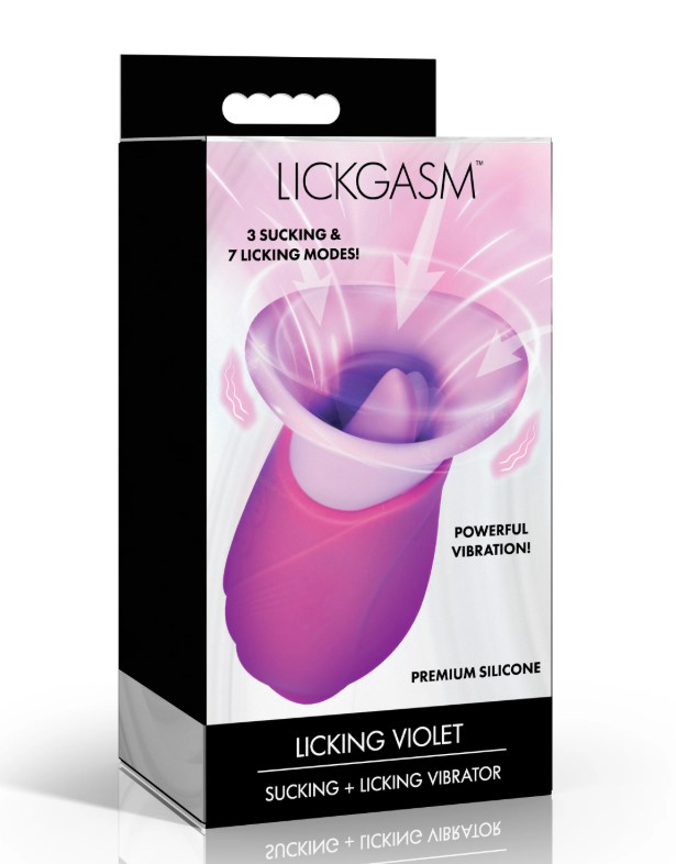 Licking Violet Sucking and Licking Vibrator Purple