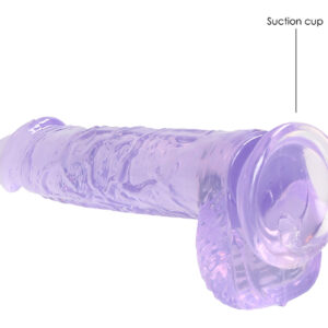 6 Inch Realistic Dildo With Balls - Purple