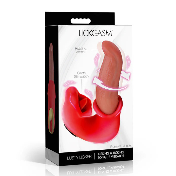Lusty Licker Kissing and Licking Tongue Vibrator - Red