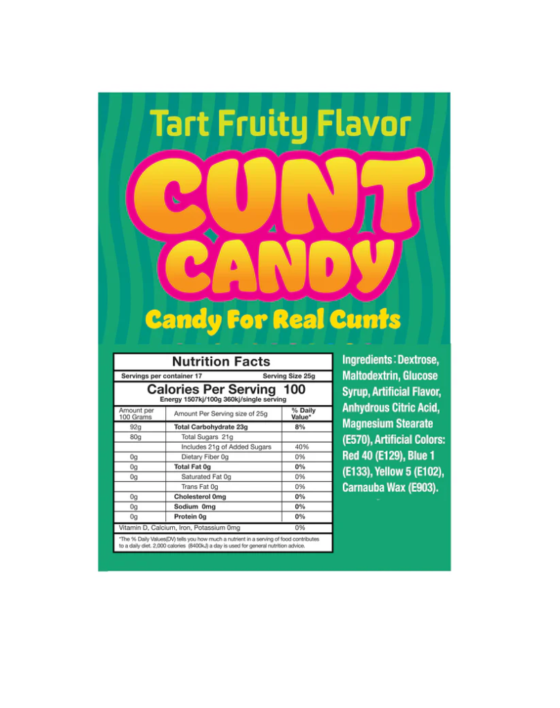 Cunt Candy Individual Bag Display -100 4.25g Bags