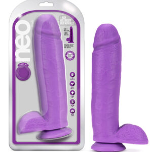 Neo - 11 Inch Dual Density Dildo - Neon Purple
