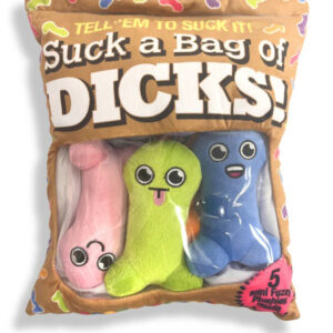 Suck a Bag of Dicks Plushy Pillow With 5 Dicks
