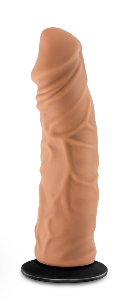 Lock on - Argonite - 8 Inch Dildo With Suction Cup Adapter - Mocha