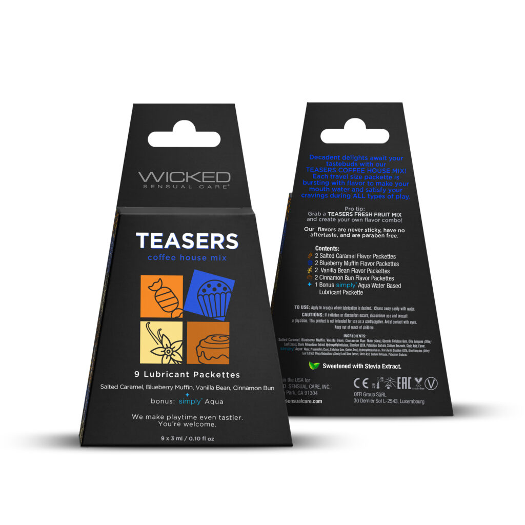 Teasers Coffee House Mix - 9 Lubricant Packettes - 2 Each