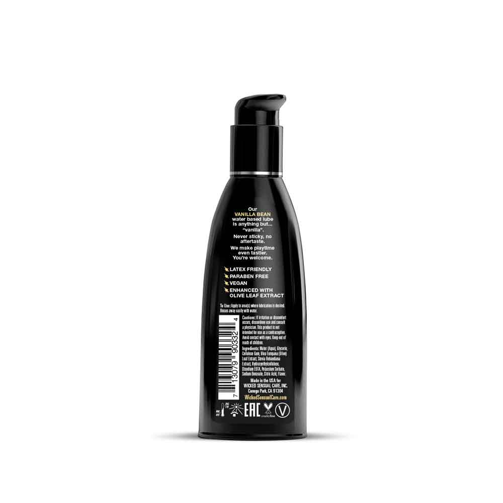 Aqua Vanilla Bean Flavored Water Based Intimate Lubricant - 2 Fl. Oz. - Image 2