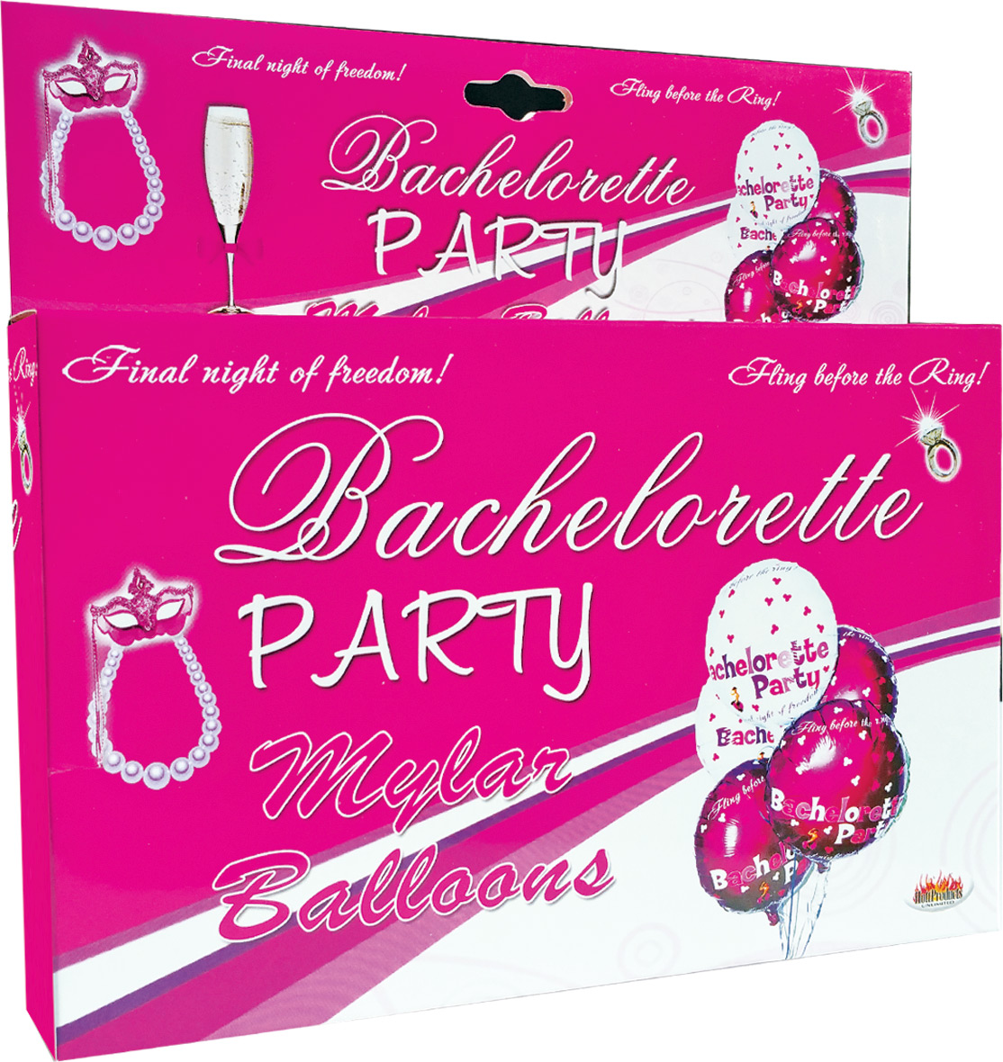 Bachelorette Party Foil Balloons 9 Pack Assorted Colors - Image 2