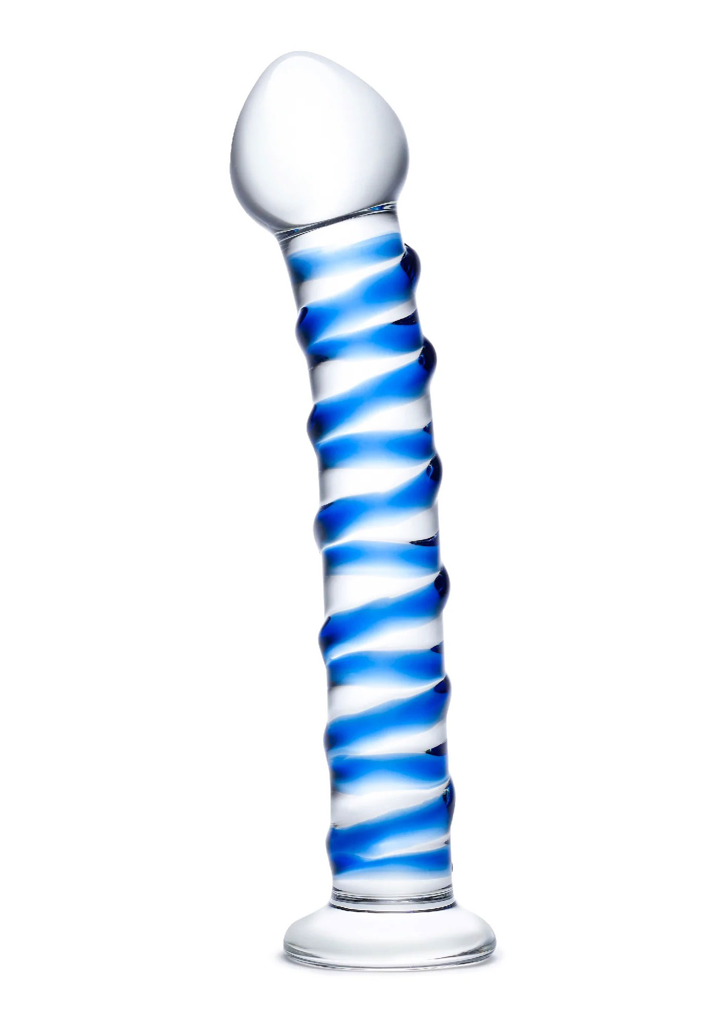 Blue Spiral Glass Dildo - Image 4