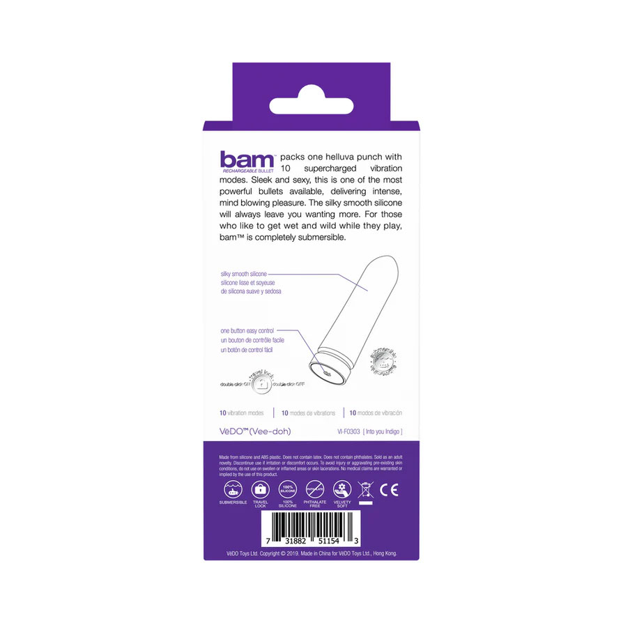 Bam Rechargeable Bullet - Into You Indigo - Image 3